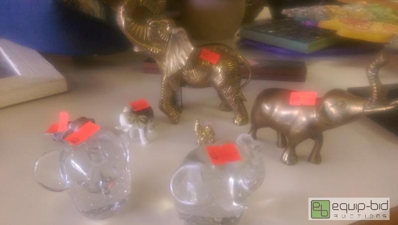 lot 75 image: Lot of Elephants couple of them are solid bra...