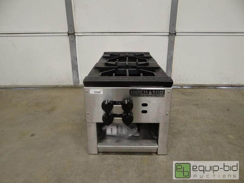 lot 736 image: New American Range 2 Burner Stock Pot Range