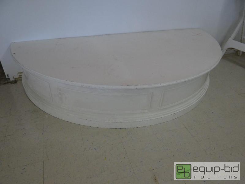 lot 2074 image: Half round store display stage.&nbsp  8ft lo...