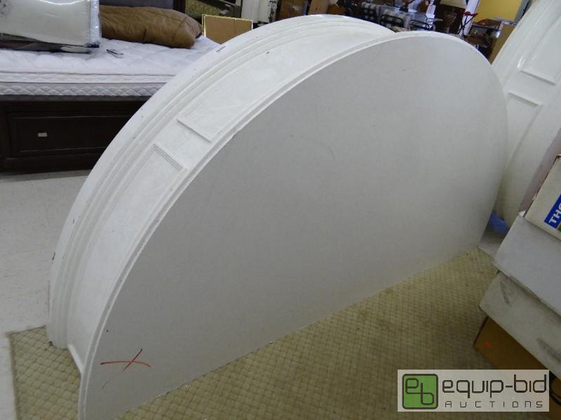 lot 2075 image: Half round store display stage.  8ft long x 4...