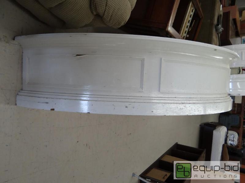 lot 2076 image: Half round store display stage.  8ft long x 4...