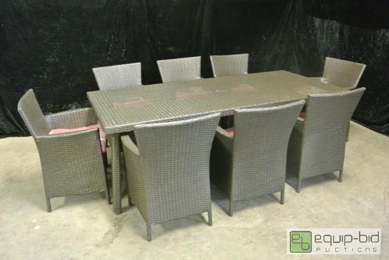 lot 755 image: Ozborne Woven 9pc Dining Set