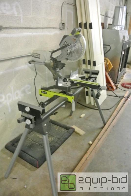lot 5 image: Ryobi Compound Miter Saw on Stand