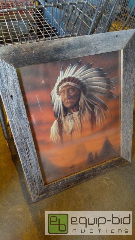 lot 571 image: DecorativeNative Framed Picture