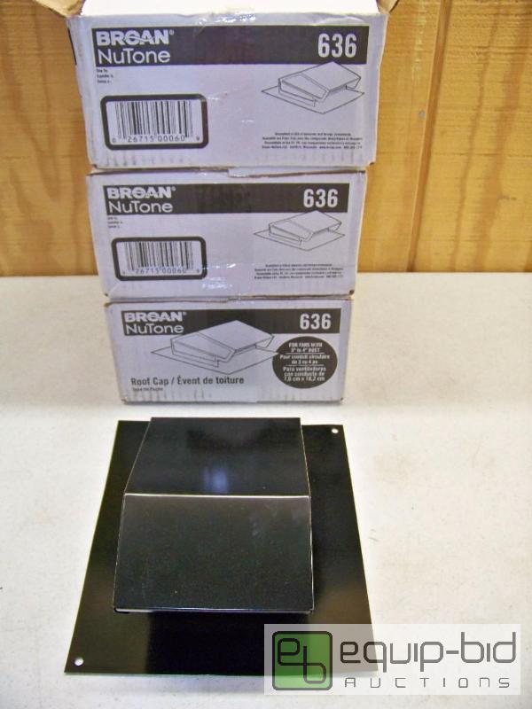 lot 1026 image: 3 Broan Nutone 636 Roof Caps