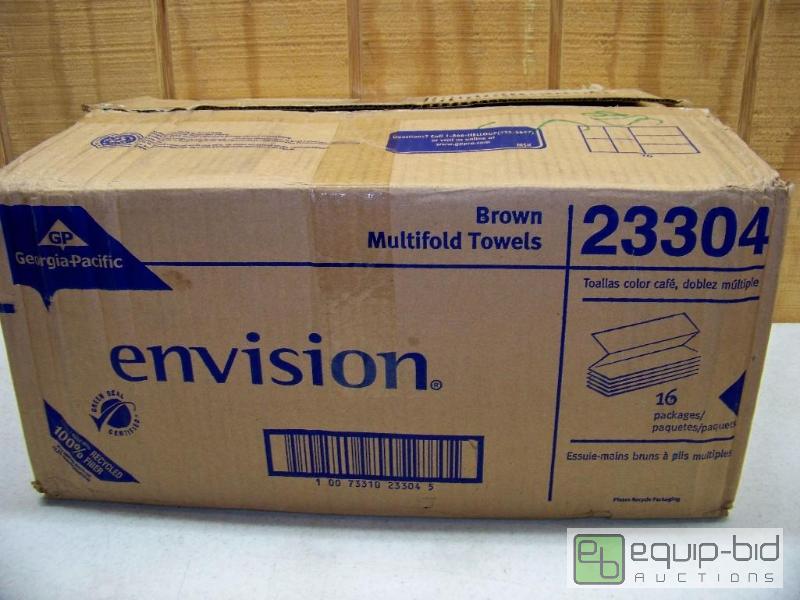 lot 1034 image: Envision 23304 Brown Multi-fold towels