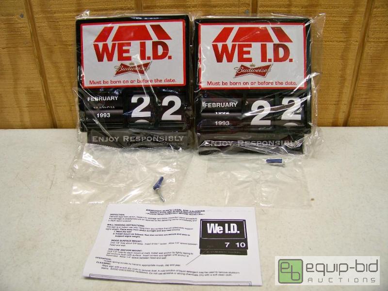 lot 1042 image: Lot of 2 Budweiser Legal Age We I.D. Calendars