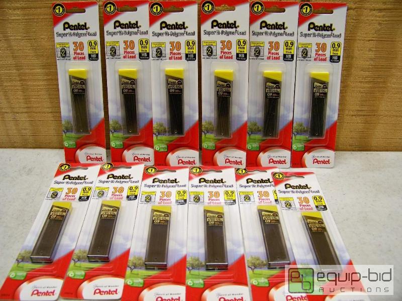lot 1050 image: 12 Packages Pentel Super Hi Polymer Lead 0.7mm