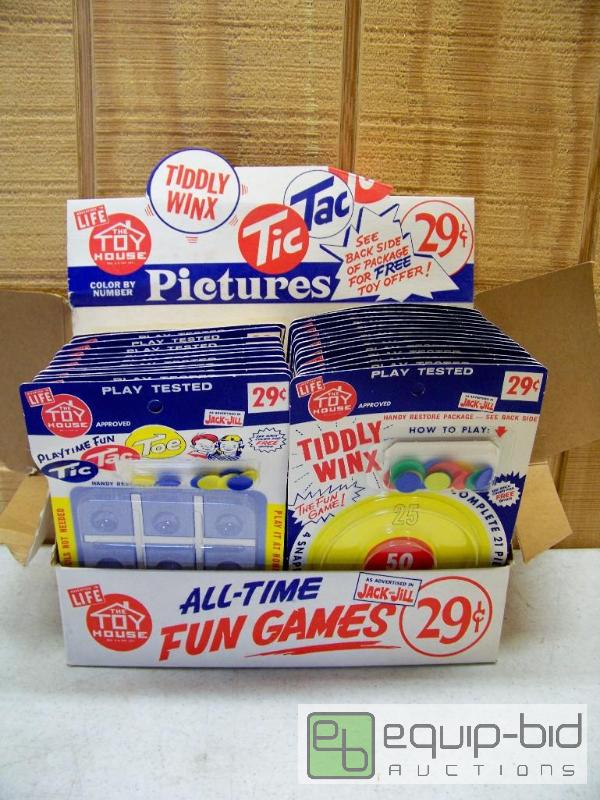 lot 1056 image: Case of Vintage Tiddly Wink and Tic Tac Toe Games