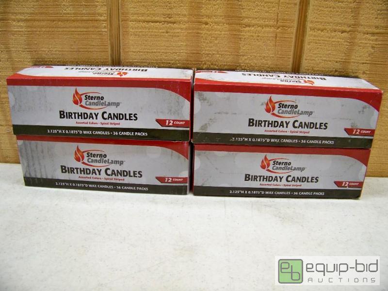lot 1067 image: 4 Cases of 12 Boxes Sterno Birthday Candles
