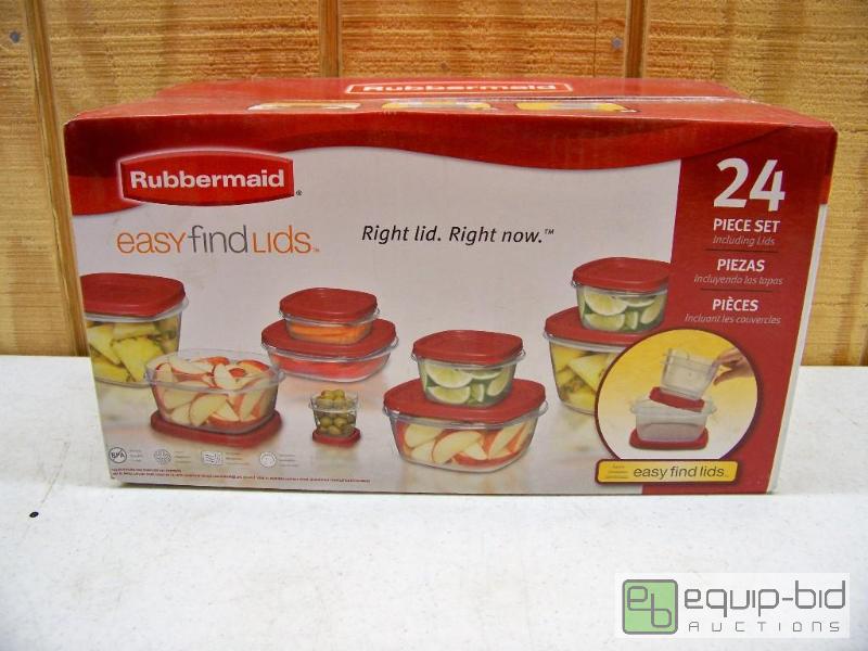 lot 1073 image: 24 Piece Rubbermaid Food Storage Containers