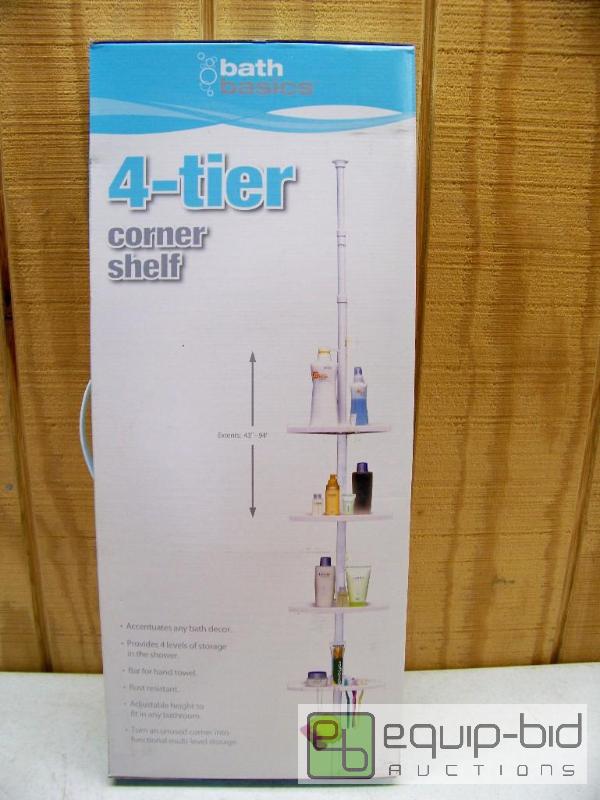 lot 1083 image: Bath Basics 4 Tier Corner Shelf