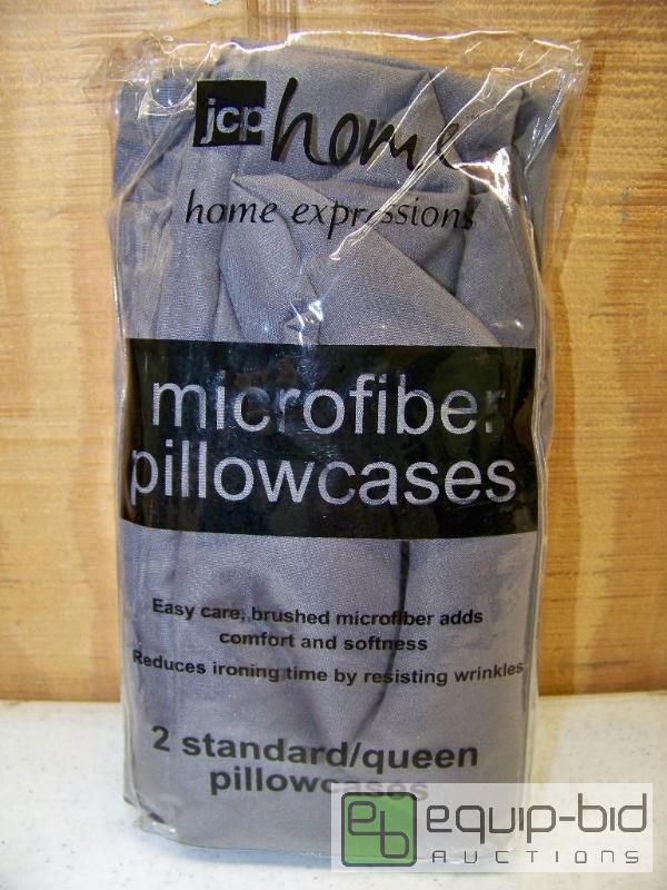 lot 1186 image: JC Penney Home Microfiber StandardQueen Pillowcase Pair