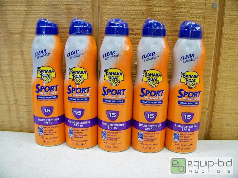lot 1230 image: 5 Cans of Banana Boat Continuous Spray Sunscreen