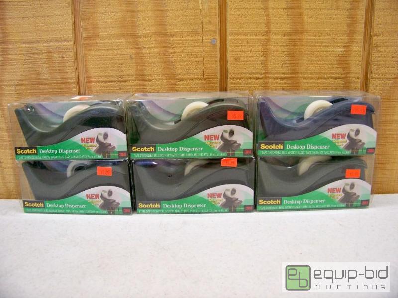 lot 1249 image: 6 Scotch Desktop Tape Dispensers