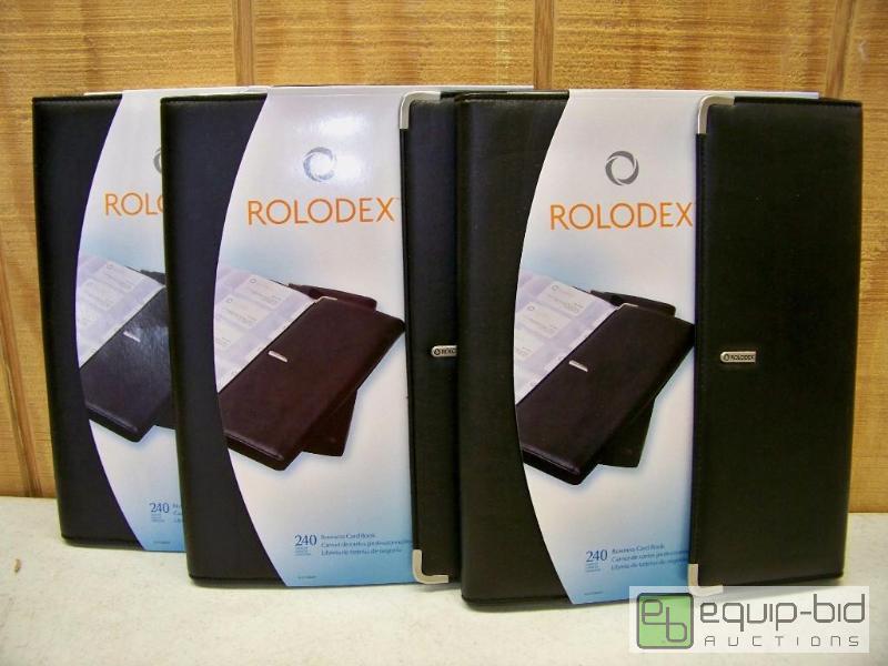 lot 1250 image: Lot of 3 Rolodex Business Card Holders