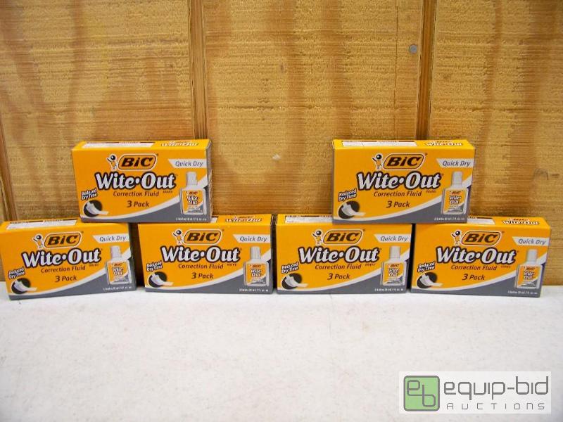 lot 1257 image: 6 Packages of 3 Bottles Wite-Out
