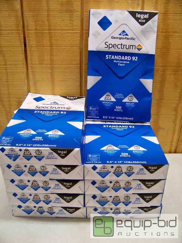 lot 1274 image: 10 Reams Georgia Pacific 8.5 x 14 Copy Paper