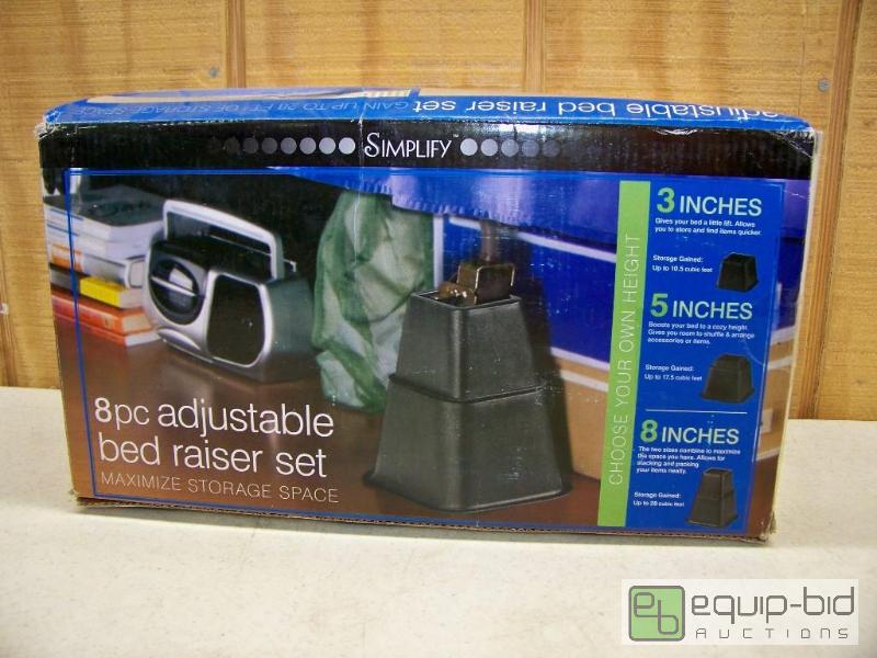 lot 1291 image: Simplify 8 Piece Adjustable Bed Raiser Set