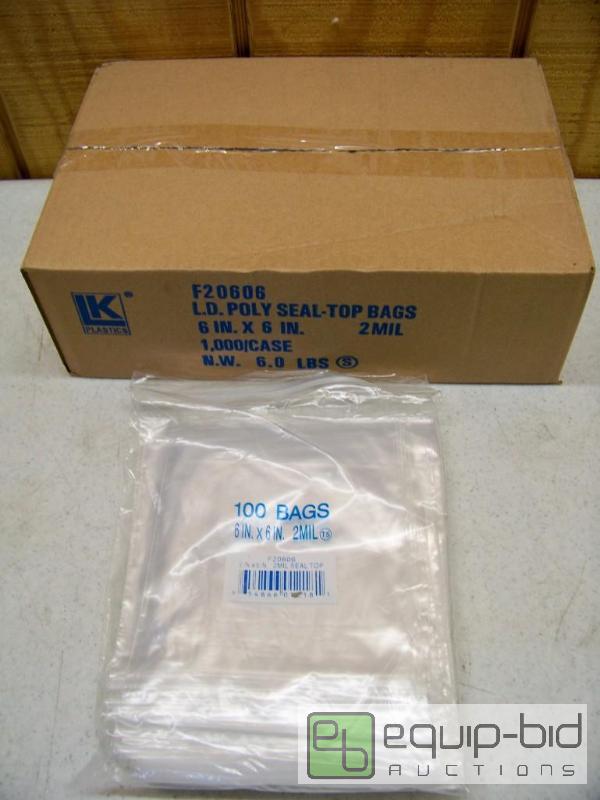 lot 1320 image: 1000 6 x 6 2 mil Ziplock Bags