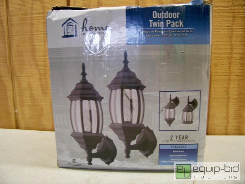 lot 1325 image: Home Impressions Outdoor Twin Pack Lanters