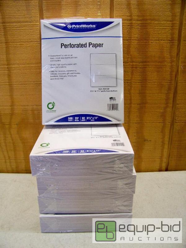 lot 1377 image: 5 Reams Printworks Professional Perforated Paper