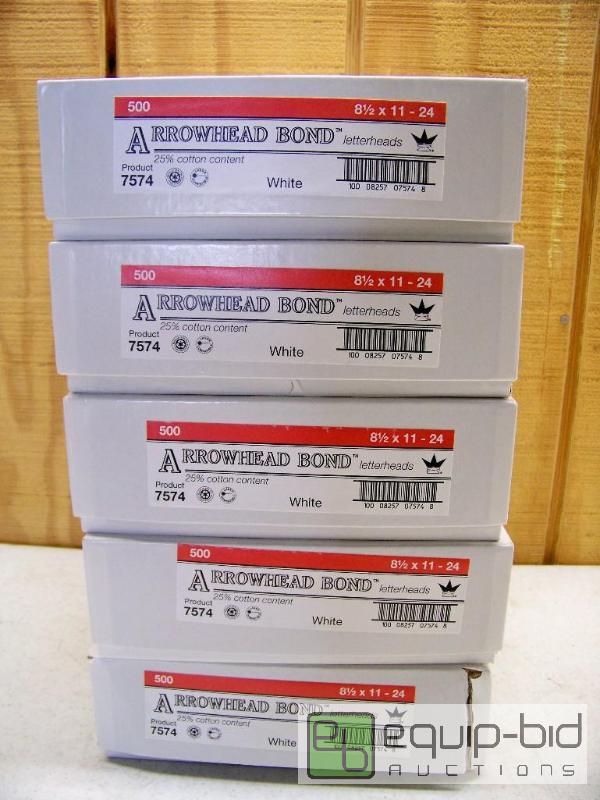 lot 1379 image: 5 Reams Arrowhead Bond Letterhead 25% Cotton Content