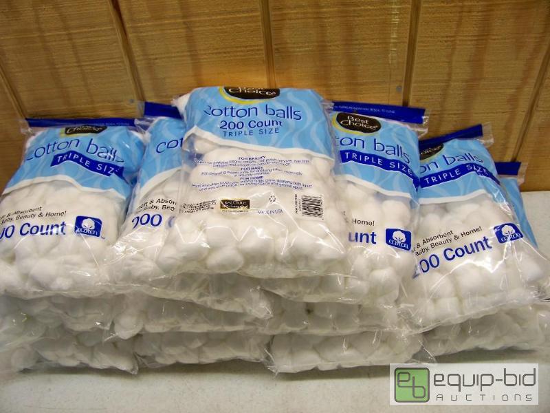 lot 1405 image: 12 Bags of 200 Triples Size Cotton Balls