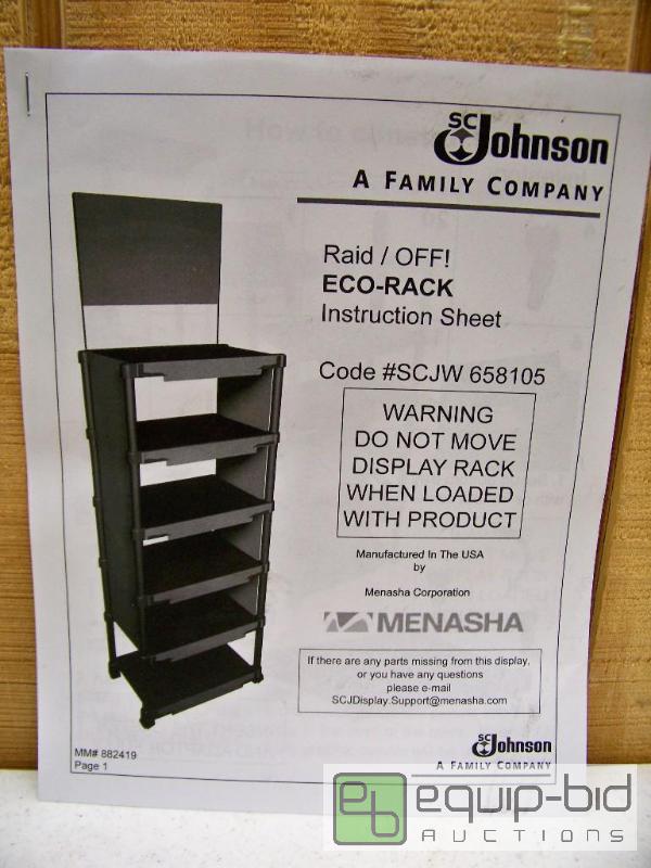 lot 1452 image: 6 Tiered Plastic Shelving Unit on Wheels