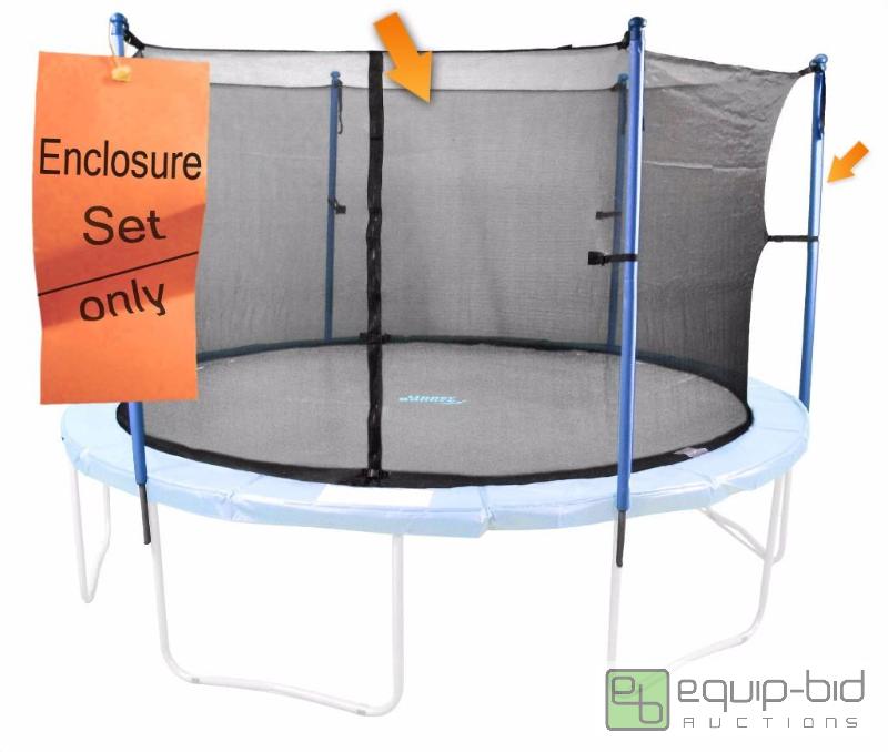 lot 1456 image: Upper Bounce Trampoline Upper and Bottom Pole Set and 16 Net