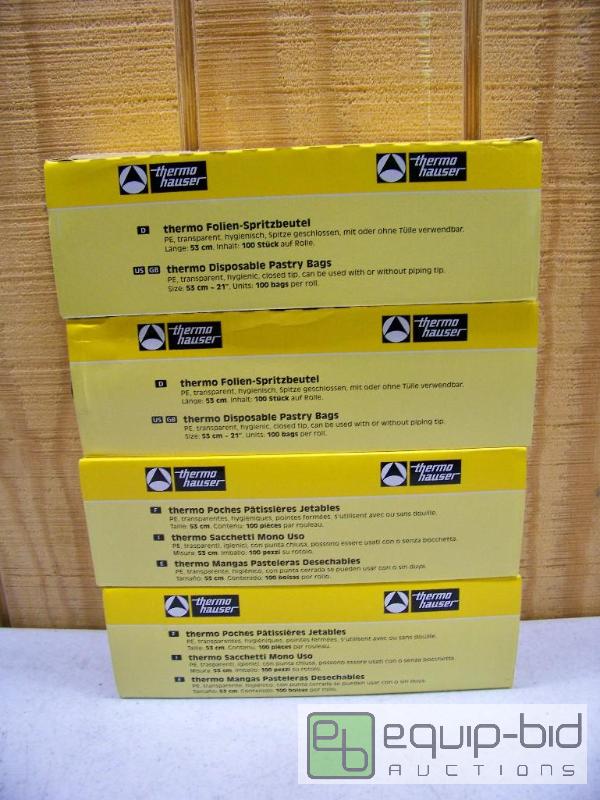 lot 1480 image: 4 Boxes of 100 Thermo Hauser 21 Disposible Pastry Bags
