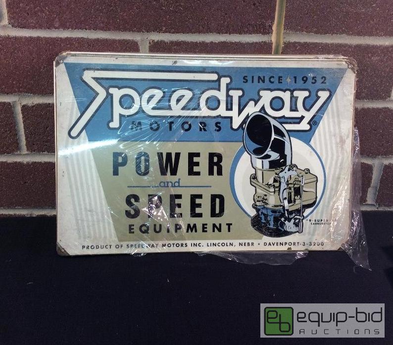 lot 3032 image: Speedway Motors Metal  Tin Signs  Quantity ...