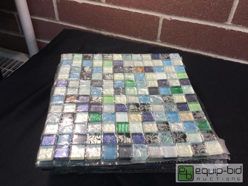 lot 3045 image: Colorful Glass Tiles  Quantity 22 Sheets Mea...