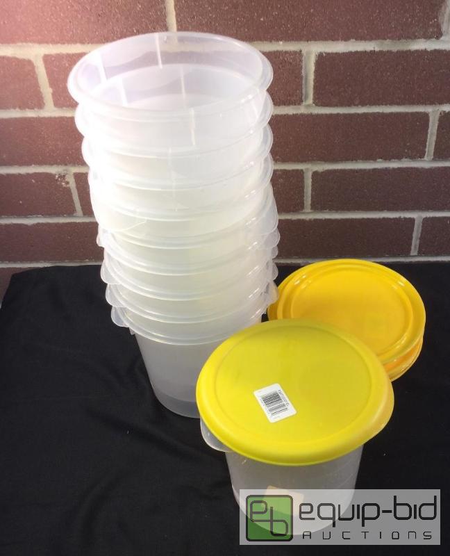 lot 3062 image: Rubbermaid Round Storage Containers  Quantity...