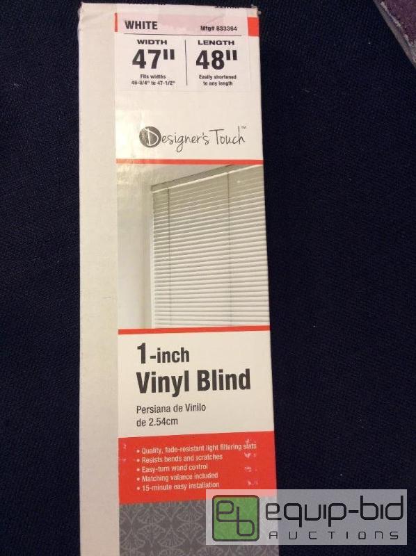 lot 3124 image: Designer Touch 1&quot Vinyl Blinds  Quantity...