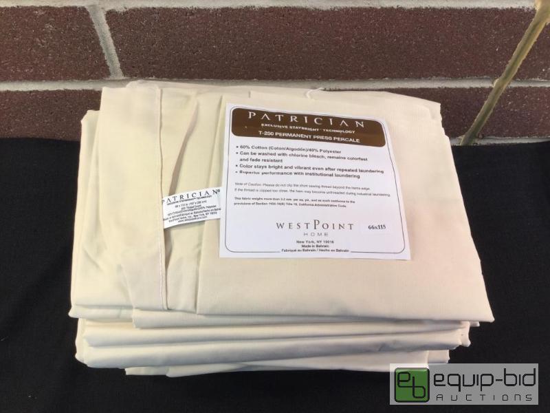 lot 3127 image: West Point Home Patrician T-250 Flat Sheet  Q...