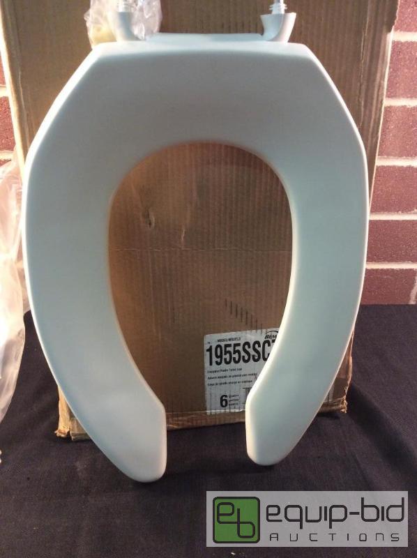 lot 3152 image: Bemis Elongated Plastic Toilet Seat  Quantity...