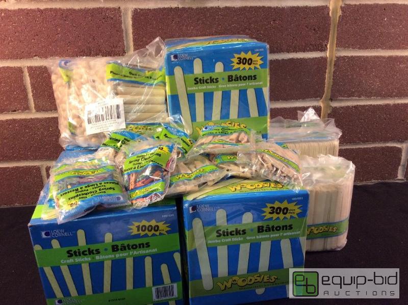 lot 3208 image: Craft Sticks &amp Spring Clothespins  Quanti...