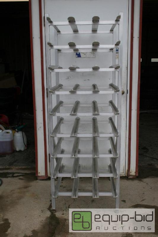 lot 1405 image: # 10 can rack 6ft tall 25in wide 36in deep...