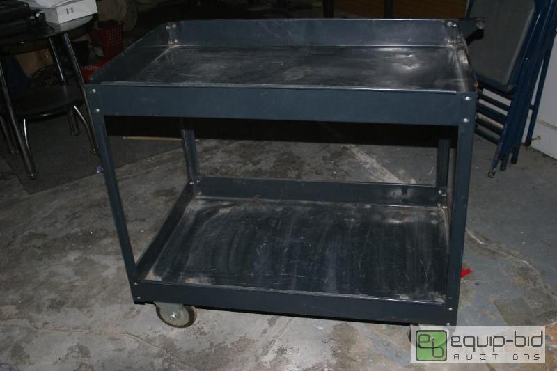 lot 1454 image: Metal Wheeled Cart 32.5 tall 36&quot long 24...