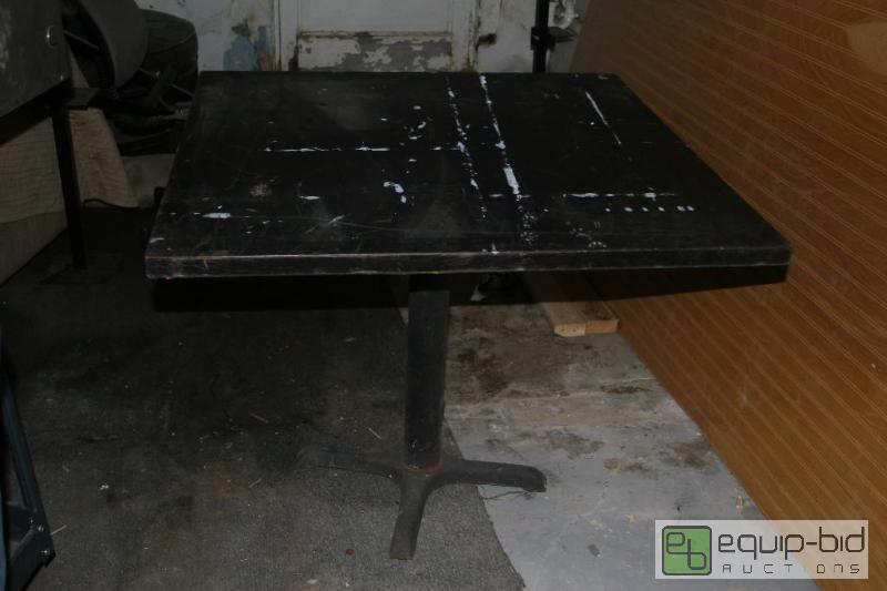 lot 1456 image: Black dining table 36&quot x 36&quot x 29&q...