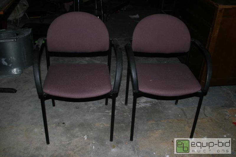 lot 1459 image: 2 waiting room chairs office chairs Mauve i...