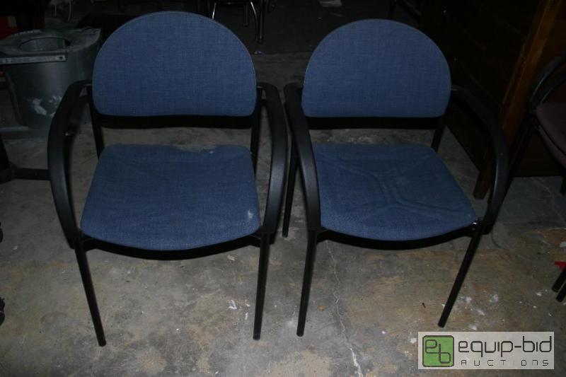 lot 1460 image: 2 waiting room chairs office chairs Blue in ...