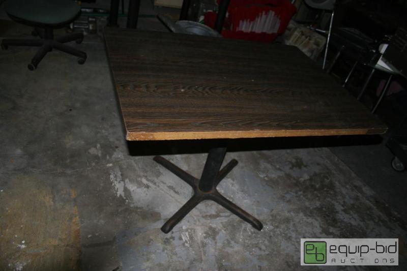 lot 1466 image: Brown&nbsp Dining Table 42&quot long 30&quo...