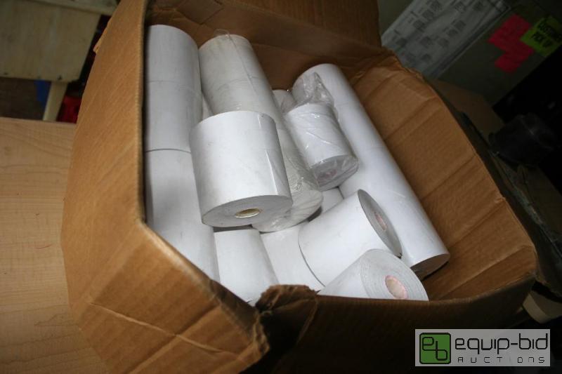 lot 1468 image: Box of receipt paper Each roll is 3.25&quot ...