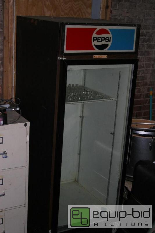 lot 1480 image: 70&quot tall Pepsi cooler shelving included...