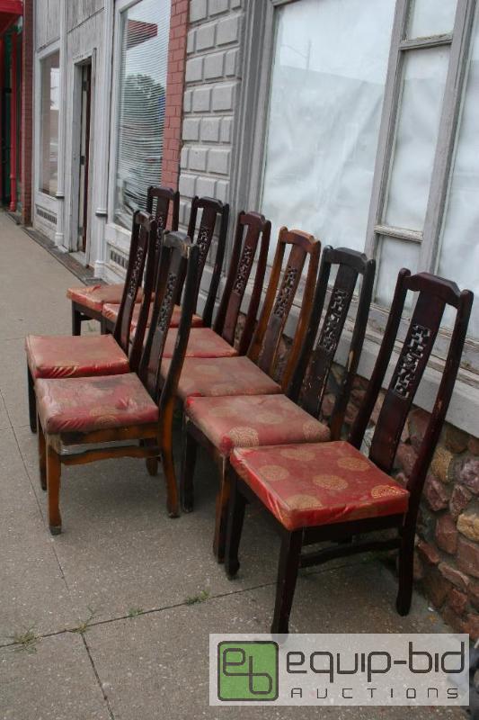 lot 1485 image: Asian style dinner chair 41&quot tall 8 incl...