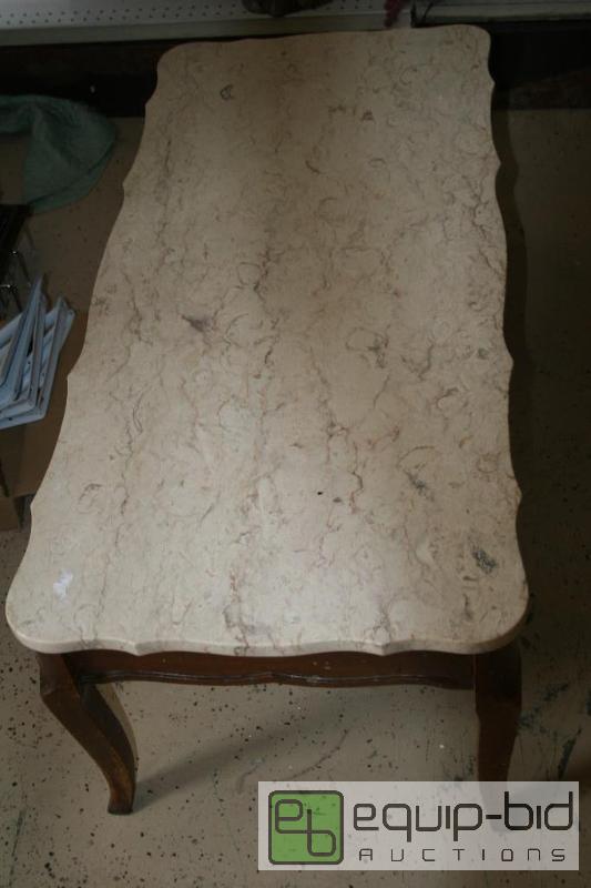 lot 1612 image: Solid Marble top coffee table.&nbsp Marble i...