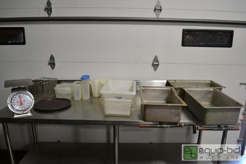 lot 118 image: Lot of Misc. Plastic Pans, Full Size Pan Stea...
