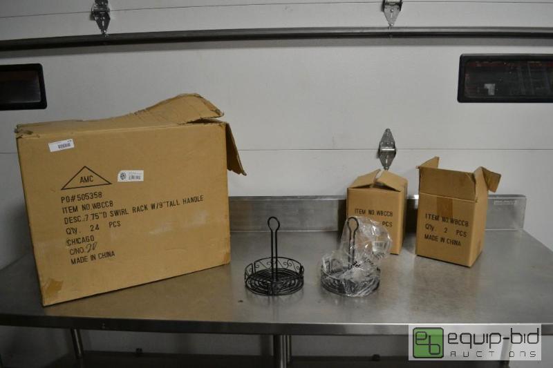 lot 119 image: Box of New Metal Table Top Condiment Holders ...